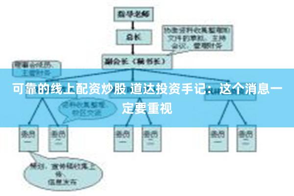 可靠的线上配资炒股 道达投资手记：这个消息一定要重视