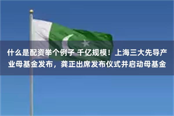 什么是配资举个例子 千亿规模！上海三大先导产业母基金发布，龚正出席发布仪式并启动母基金