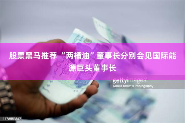 股票黑马推荐 “两桶油”董事长分别会见国际能源巨头董事长