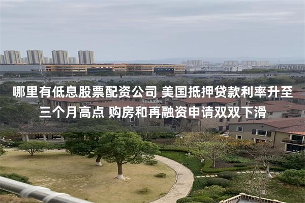 哪里有低息股票配资公司 美国抵押贷款利率升至三个月高点 购房
