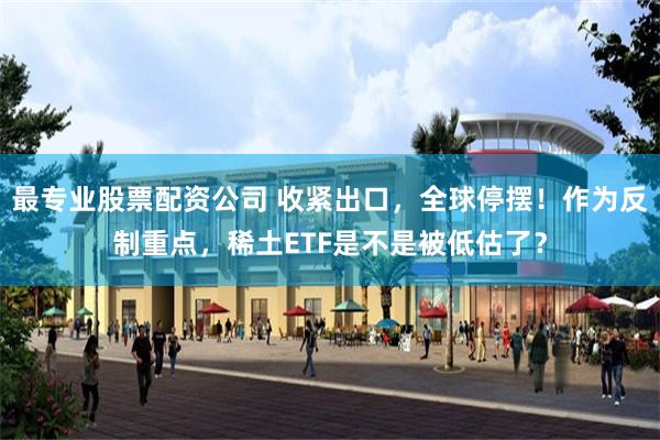 最专业股票配资公司 收紧出口，全球停摆！作为反制重点，稀土E