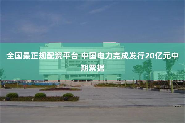 全国最正规配资平台 中国电力完成发行20亿元中期票据