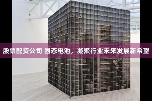 股票配资公司 固态电池，凝聚行业未来发展新希望