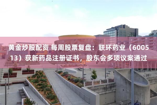 黄金炒股配资 每周股票复盘：联环药业（600513）获新药品